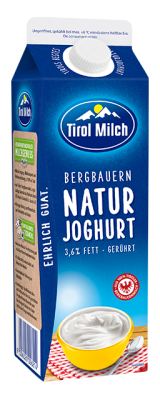 Tirol Milch Naturjoghurt 1kg cremig gerührt 3,6%